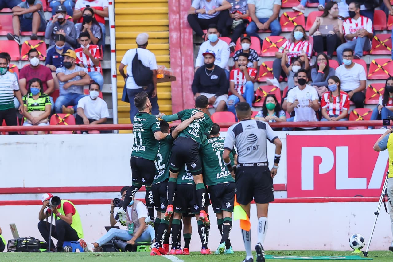 Juan Otero, Jesús Ocejo y Diego Valdés son los encargados de anotar los primeros tres goles del Apertura 2021 en la goleada de Santos 0-3 sobre Necaxa.