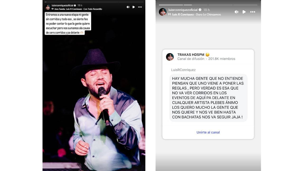 Luis R. Conriquez anuncia que ya no cantará corridos.