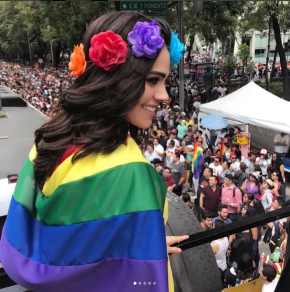 Luz Elena González estuvo a bordo del autobús que trasladó a algunos famosos en la marcha, ella dedicó unas palabras a su público gay: "Hoy me visto de colores por ti, porque creo en la libertad, en el respeto, igualdad, tolerancia e inclusión, creo en la diversidad, creo en ti y estoy convencida de que somos iguales. Que tanto tú como yo, merecemos ser felices".
