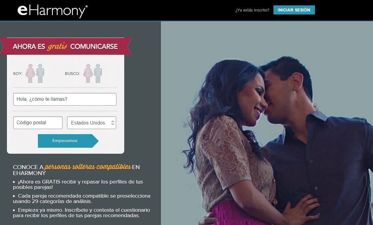 La empresa de citas a través de internet eHarmony lanza su web en español
