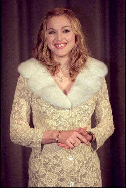 Madonna tenía un hermoso rostro.