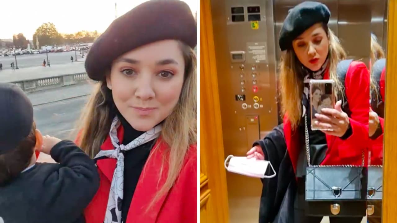 El bebé de Sherlyn conquistó París con su adorable outfit: incluye boina y baguette