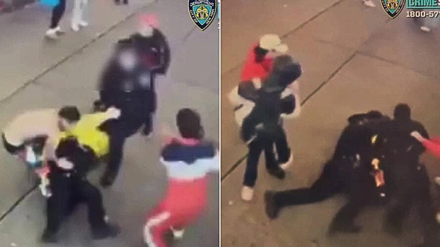 Cuatro de los sospechosos de golpear a policías en Manhattan habrían dejado la Ciudad