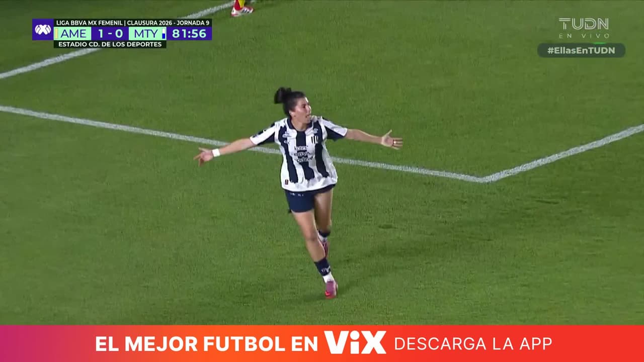 ¡Rayadas lo empata! Lucía García con gran definición para el 1-1