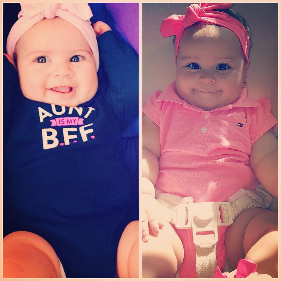 ¿Adivinas quiénes son estás pequeñitas? Son las princesas de chef Yisus: Silvana y Anabella.