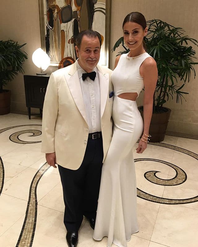 En la gala de Personalidad del Año, con Nastassja Bolivar.