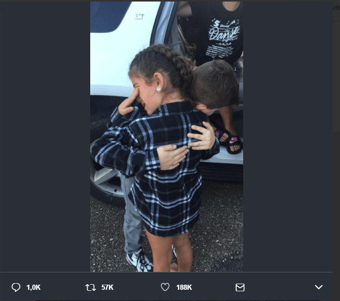 Ellos tuvieron que despedirse con un tierno abrazo, mientras Mylee no pudo contener las lágrimas porque pronto Merce estará lejos de ella.