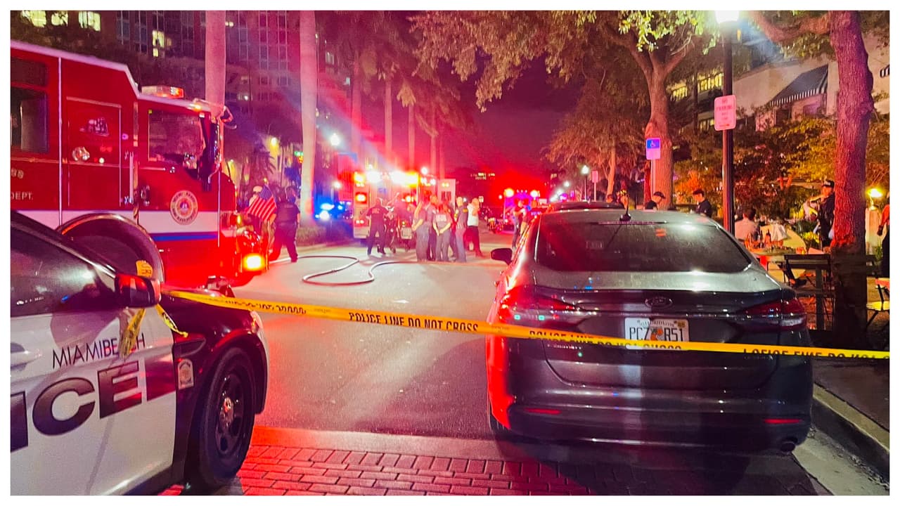 Carro choca contra un restaurante de Miami Beach dejando una persona muerta y 6 heridos