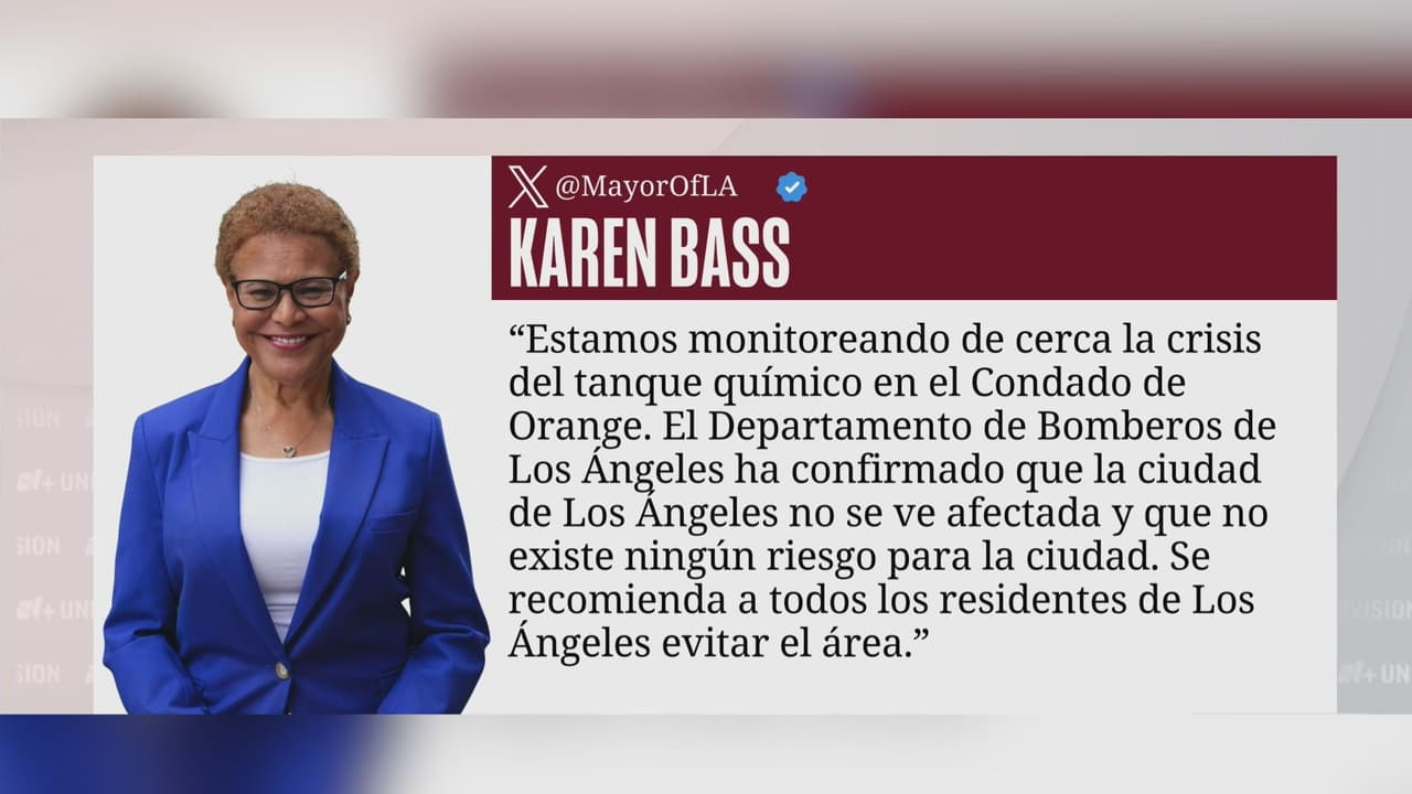 Autoridades aseguran que no hay riesgo para Los Ángeles por fuga química