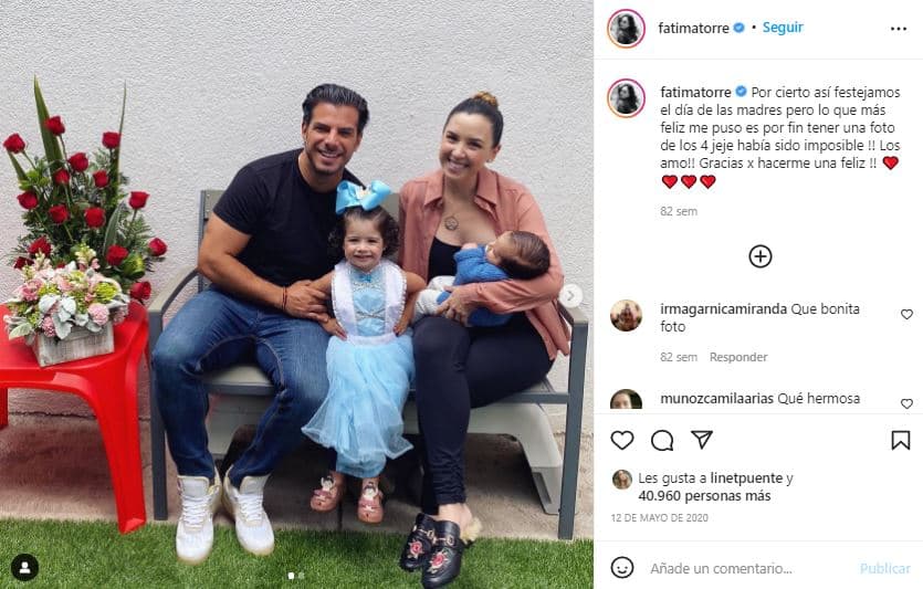 Fátima Torre y familia