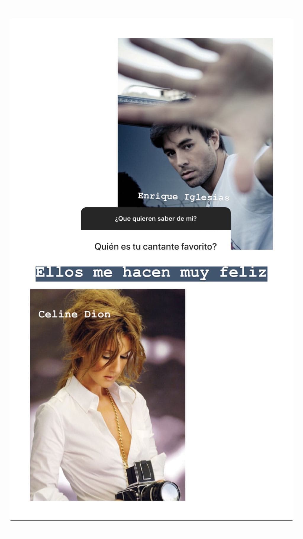 Quiénes son sus cantantes favoritos.