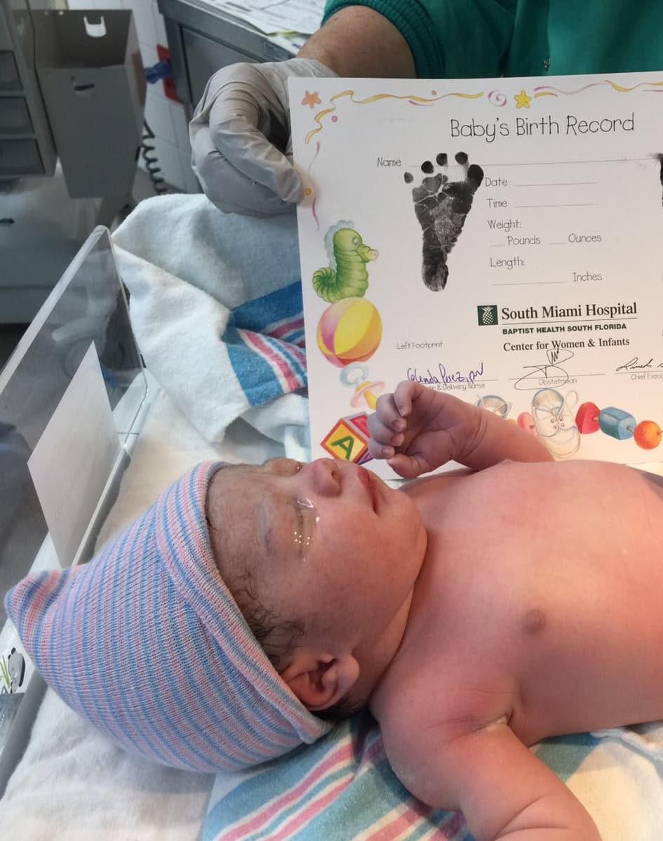 Baby Joshua dejando huella en este mundo.