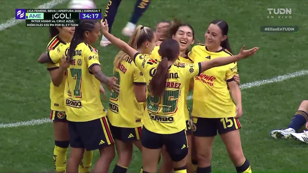 ¡Tarde de golazos de las Águilas! Ahora el turno de Xcaret Pineda para el 2-0