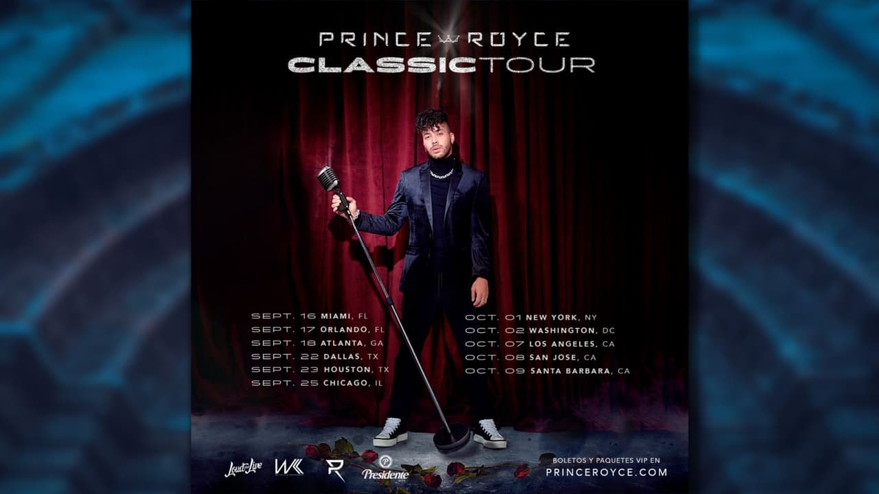 <b>Prince Royce</b>
<br>
<br>El ‘Classic Tour’ por los Estados Unidos empieza su gira en Miami, y concluye a comienzos de octubre en California. Esta será la 
<a href="https://www.univision.com/shows/tu-cara-me-suena/tu-cara-me-suena-2022-grandes-momentos-gala-tres">primera gira del cantautor desde el cierre por la pandemia</a>, que detuvo su ’Alter Ego Tour’ en marzo de 2020.