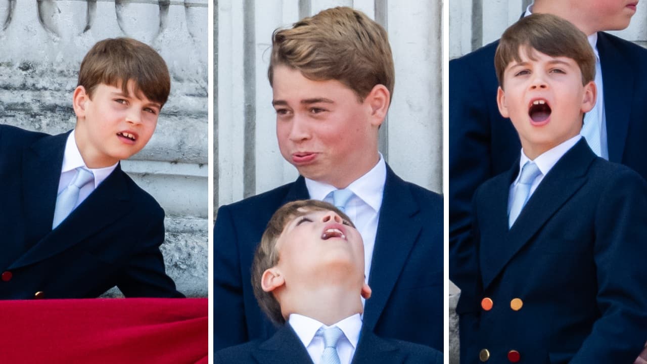 El príncipe Louis una vez más acaparó la atención de las cámaras con sus gestos.