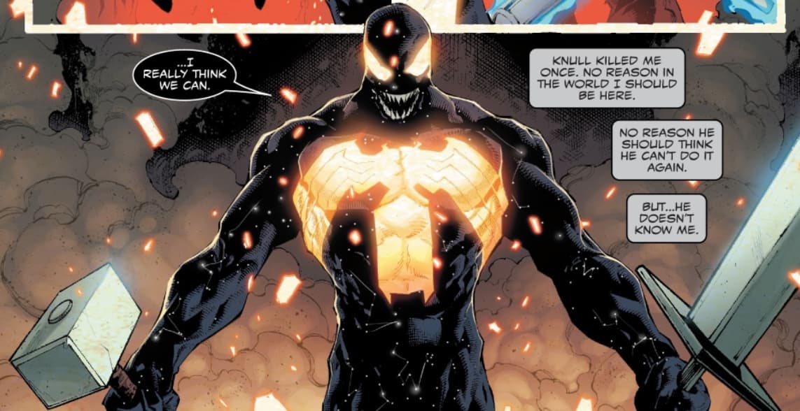 Venom con el martillo de Thor