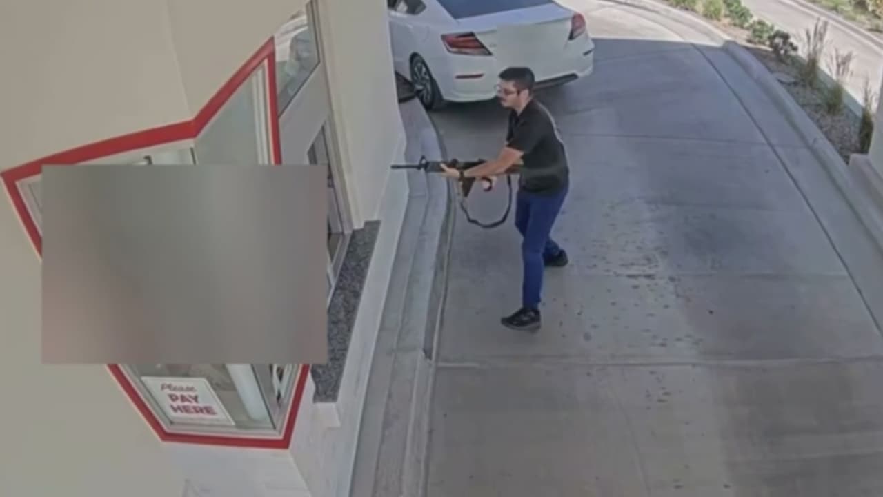 Revelan imágenes del momento en que hombre dispara a ventanilla de restaurante en Idaho