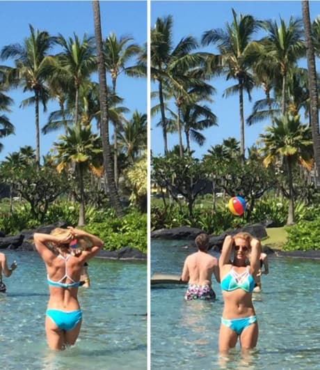 Britney Spears quedó en poquita ropa para demostrar al mundo que esa cinturita de avispa tan criticada no es de Photoshop, como muchos aseguran. Con esta imagen enseñó sus mejores ángulos.