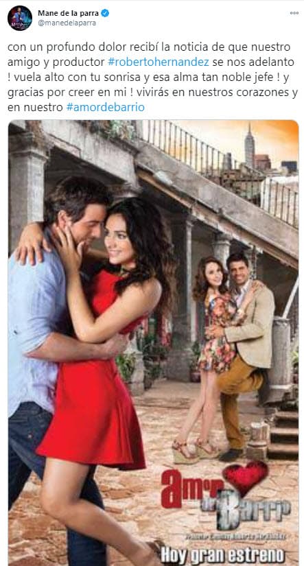 Uno de ellos fue Mane de la Parra, quien protagonizó 'Amor de barrio' en 2015, última telenovela del productor en Televisa.
<br>