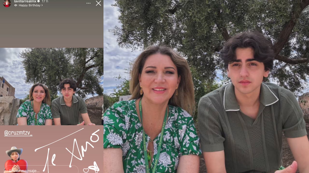 Esta es la segunda foto que Alicia Villarreal publicó en Instagram dedicada a su hijo Cruz Jr. y en la que aparece a su lado como pocas veces.