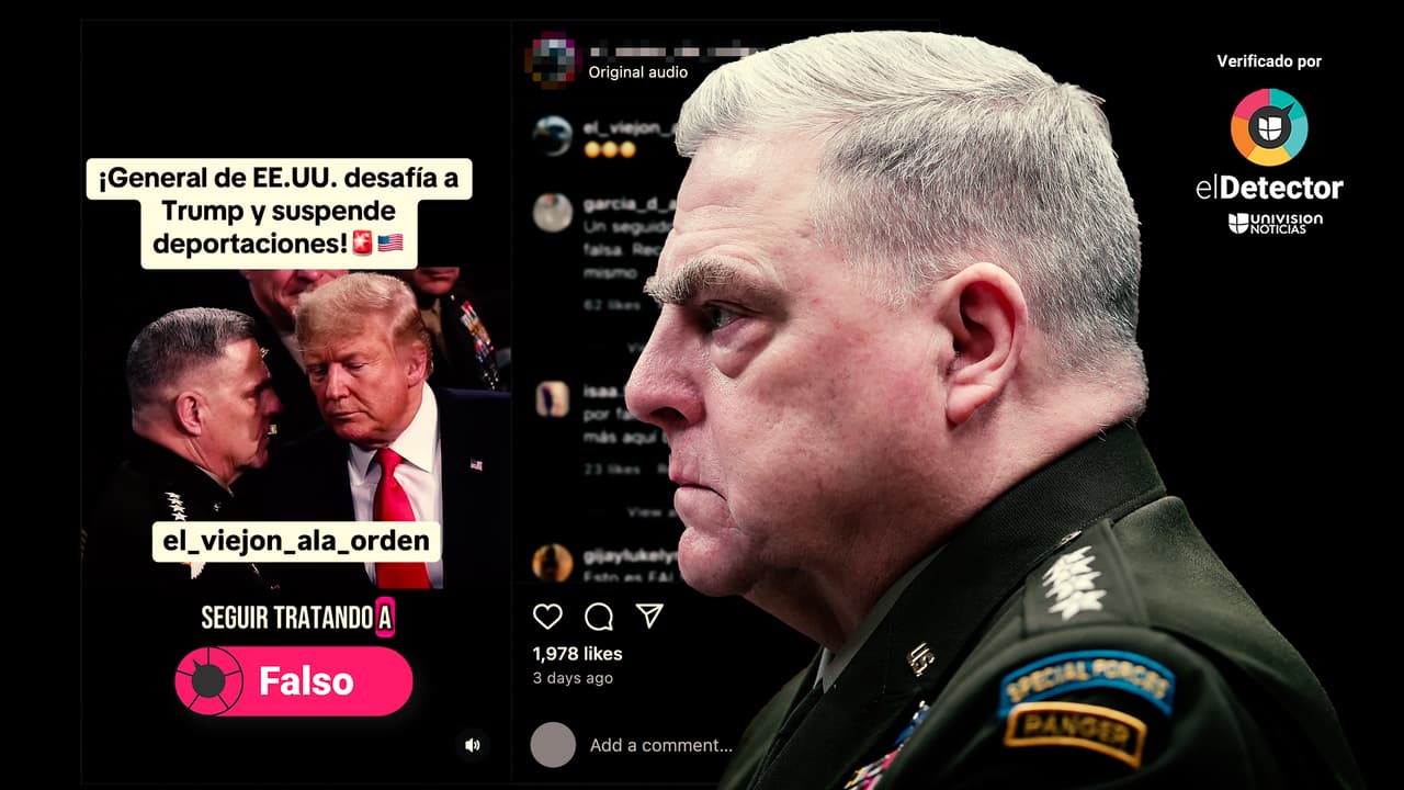 Es falso que el “principal general” de EEUU haya desafiado a Trump y suspendido las deportaciones