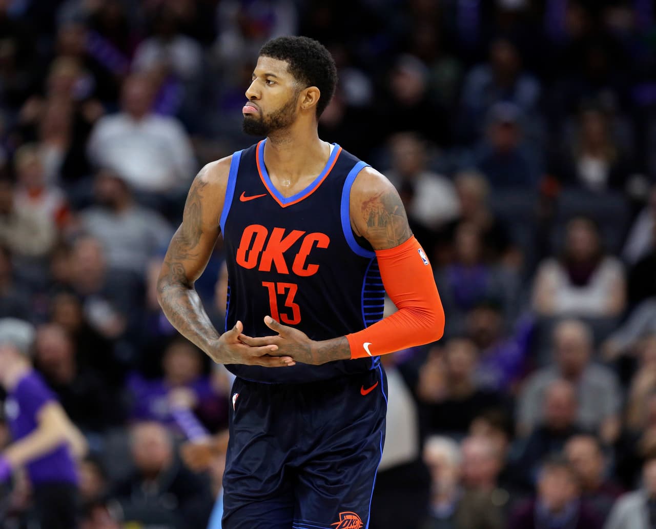 <b>10) Paul George (Oklahoma City Thunder)</b>. El estelar delantero del Thunder promedia 25.5 puntos por partido, y tiene un .447 de efectividad en tiros de campo.