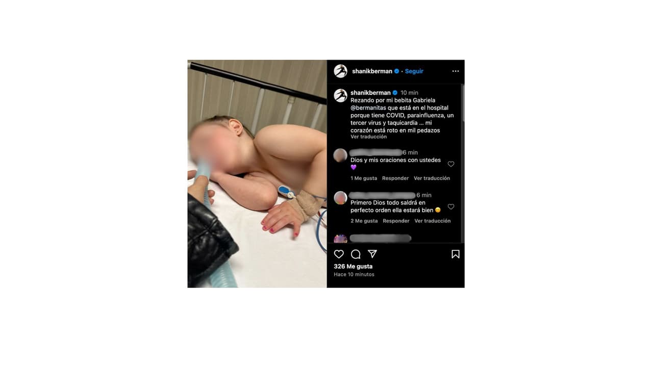 Gabriela, de 2 años, fue hospitalizada tras presentar taquicardia y problemas para respirar.