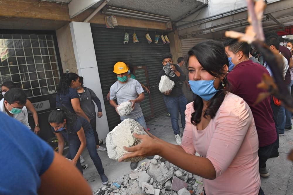 Solidaridad por terremoto en México 2017.