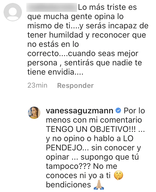 Este mensaje llamó la atención de Guzmán porque alguien aseguraba que 
<b>"mucha gente" tenía la misma opinión de ella</b>.
<br>