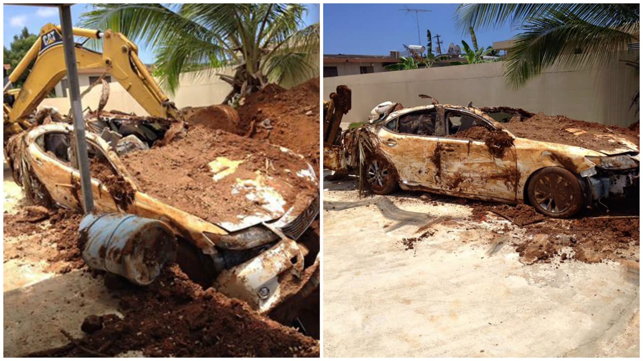 Imponen fianza a anciano que enterró su auto en el patio y lo reportó robado para reclamar el dinero del seguro