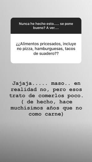 Aseguró también que desde hace varios años dejó de consumir carnes rojas.