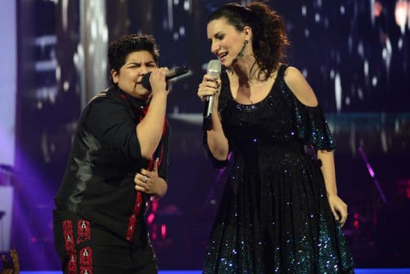 La italiana la eligió para cantar a su lado su clásico "Se fue".