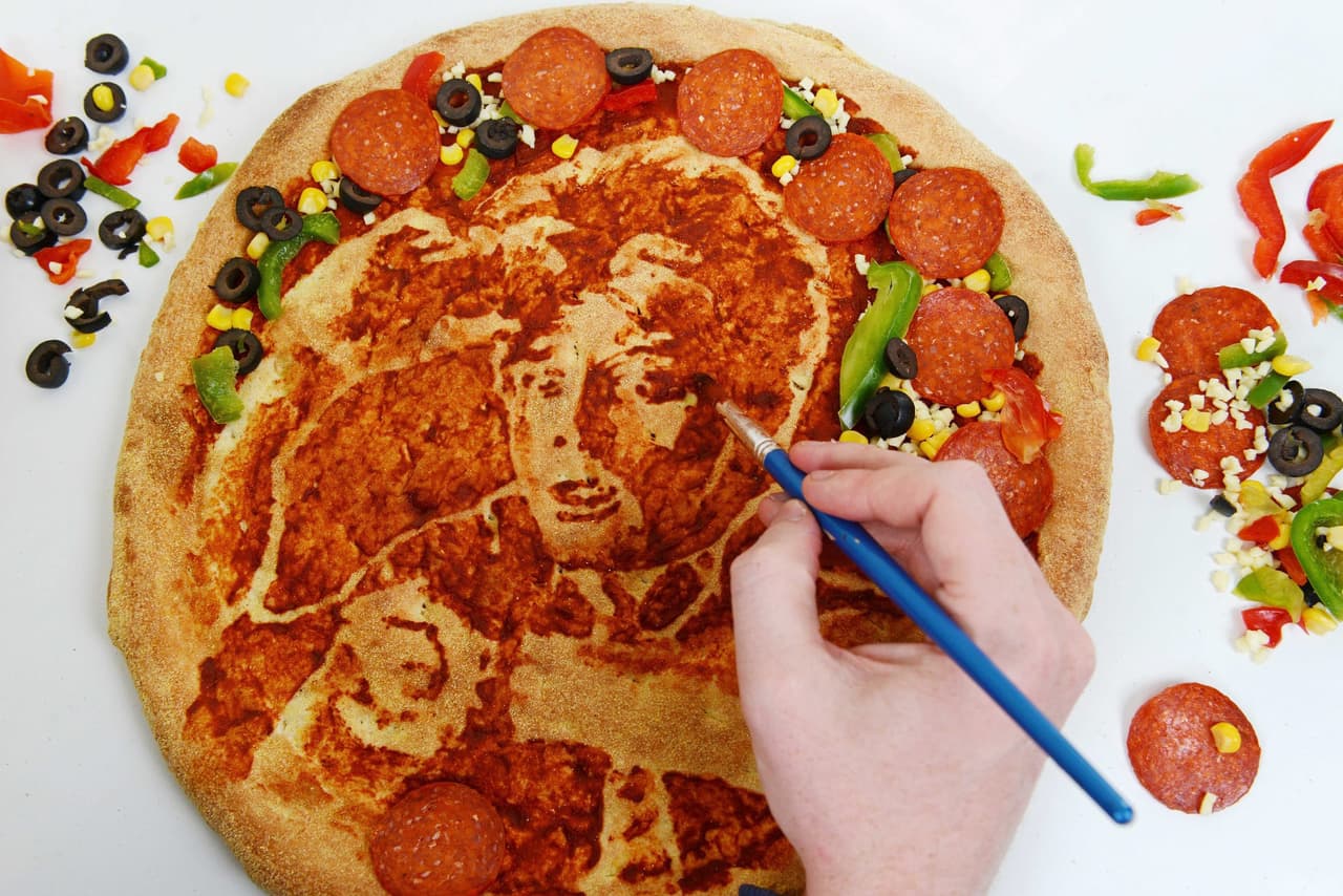 Con un poco de ingenio y deliciosos ingredientes, Nathan introdujo algunas de las películas favoritas de la nación en pizza.