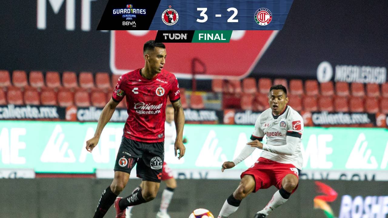 Xolos vence 3-2 a Toluca en la Fecha 4 de Liga BBVA MX
