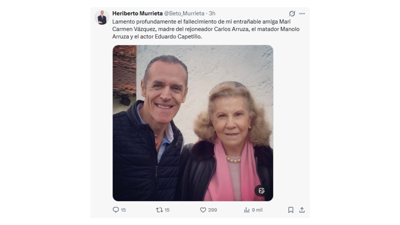 Así se reportó la muerte de la mamá de Eduardo Capetillo.