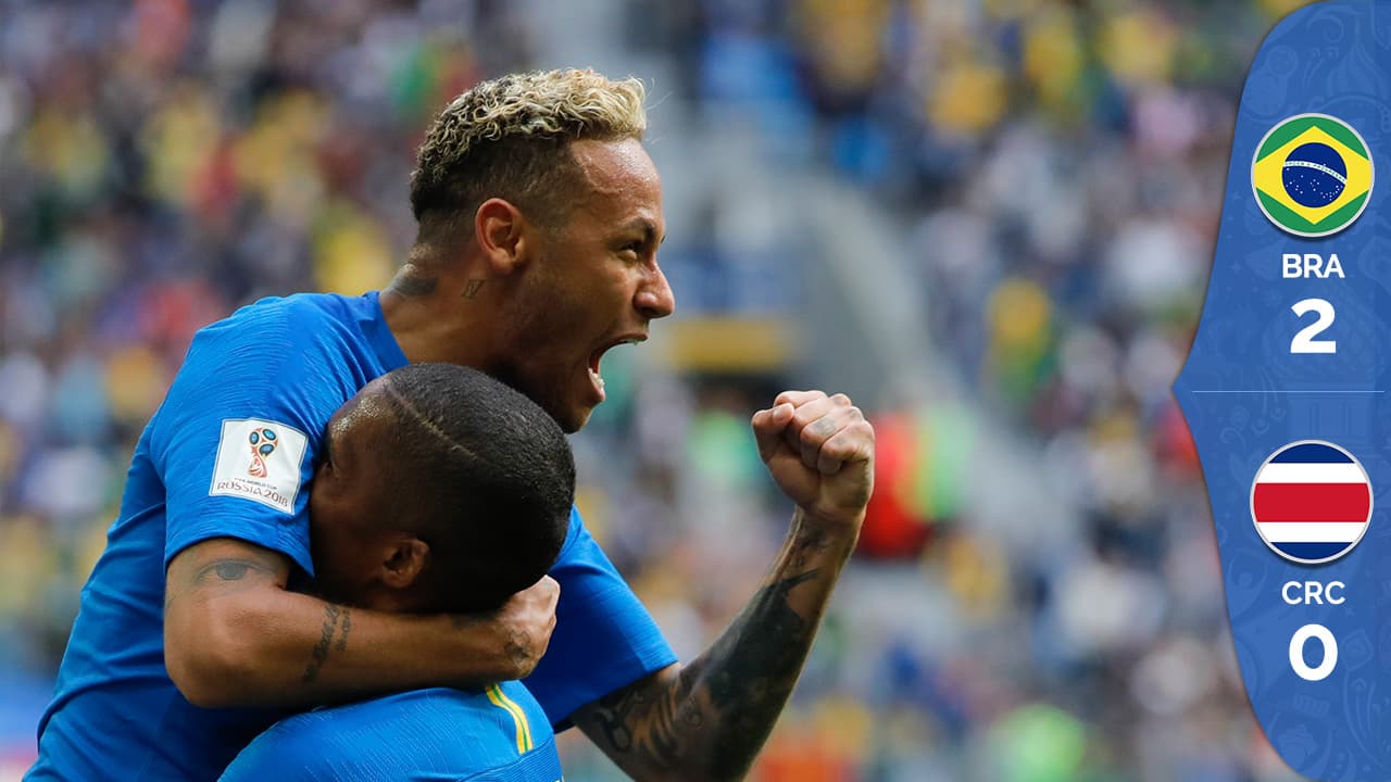Coutinho y Neymar salvan a Brasil, que vence sobre la hora a una valiente Costa Rica