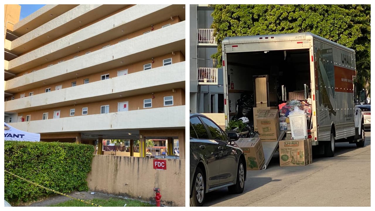 Residentes de edificio desalojado en North Miami Beach duermen en sus carros y otros se van de la ciudad