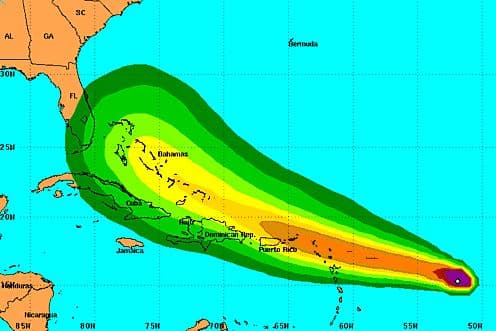 Continúa su trayectoria la tormenta tropical Erika