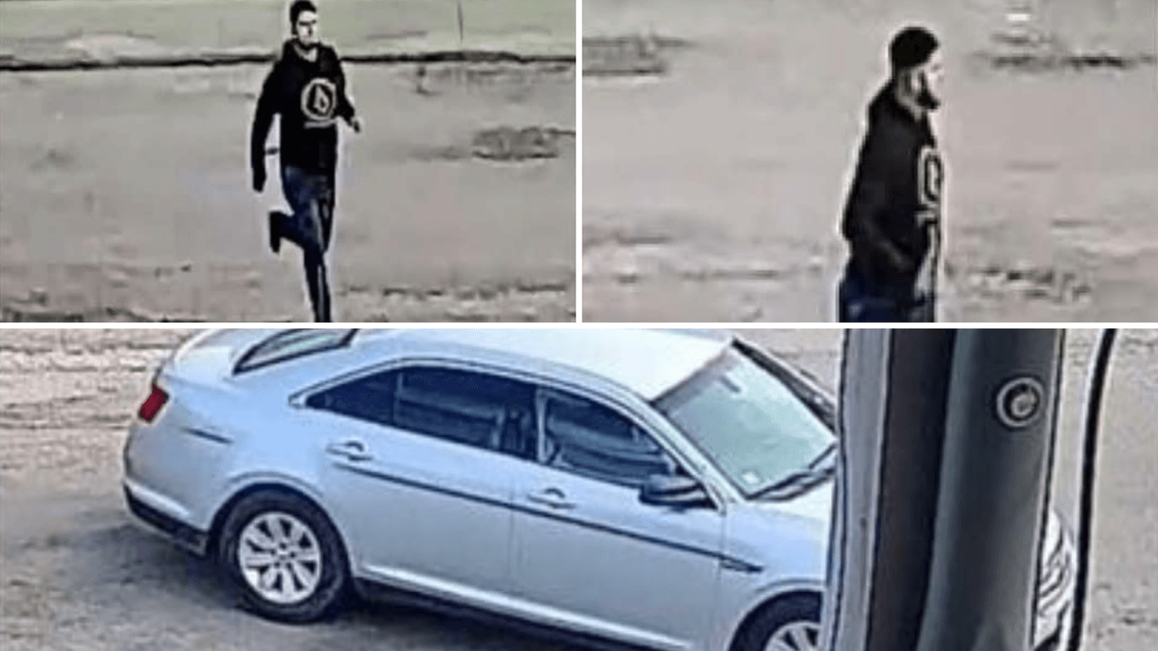 La policía de Edna compartió estas imágenes sobre la persona de interés y un vehículo posiblemente relacionado al caso.