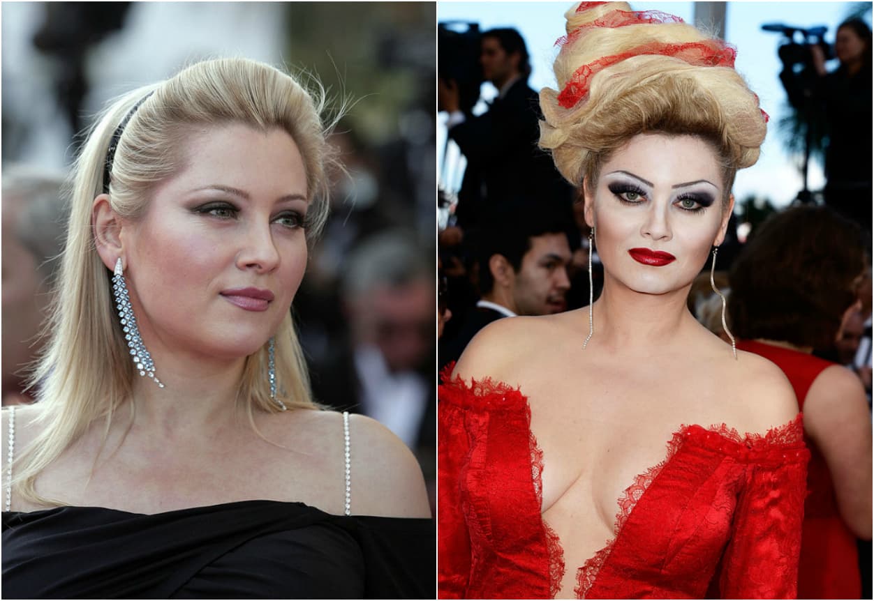 En mayo del 2007 Elena llevó un peinado bastante informal, mientras que en 2013 fue la primera vez que la vimos con un llamativo peinado. Las cejas extra finas, los smoky eyes mal degradados –pues no se integran las sombras y es demasiado claro el tono que va justo debajo del arco de la ceja –, y la base de maquillaje, mucho más clara que su color natural de piel son la combinación que crean su peculiar look.