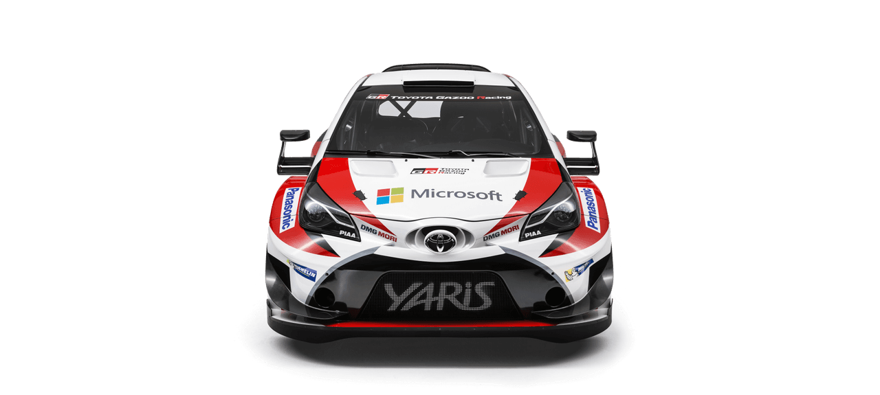 El diseño exterior del Yaris WRC muestra
<b>detalles llamativos</b>, como sus
<b>espejos retrovisores</b> surgidos como prolongaciones de los guardafangos, y no de sus puertas.