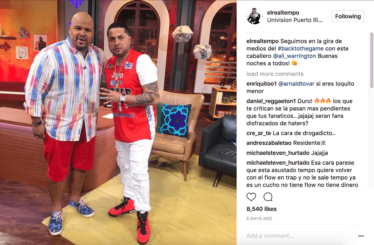 Tempo aprovecha la atención meditica para hablar de su nuevo tema 'El Bruto', ademas de promover sus nuevos proyectos.