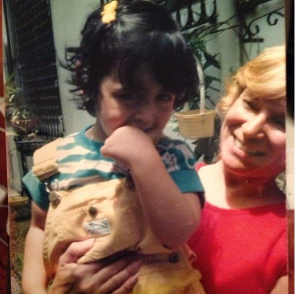 La orgullosa abuela Doña Alba con su nieta Andrea.