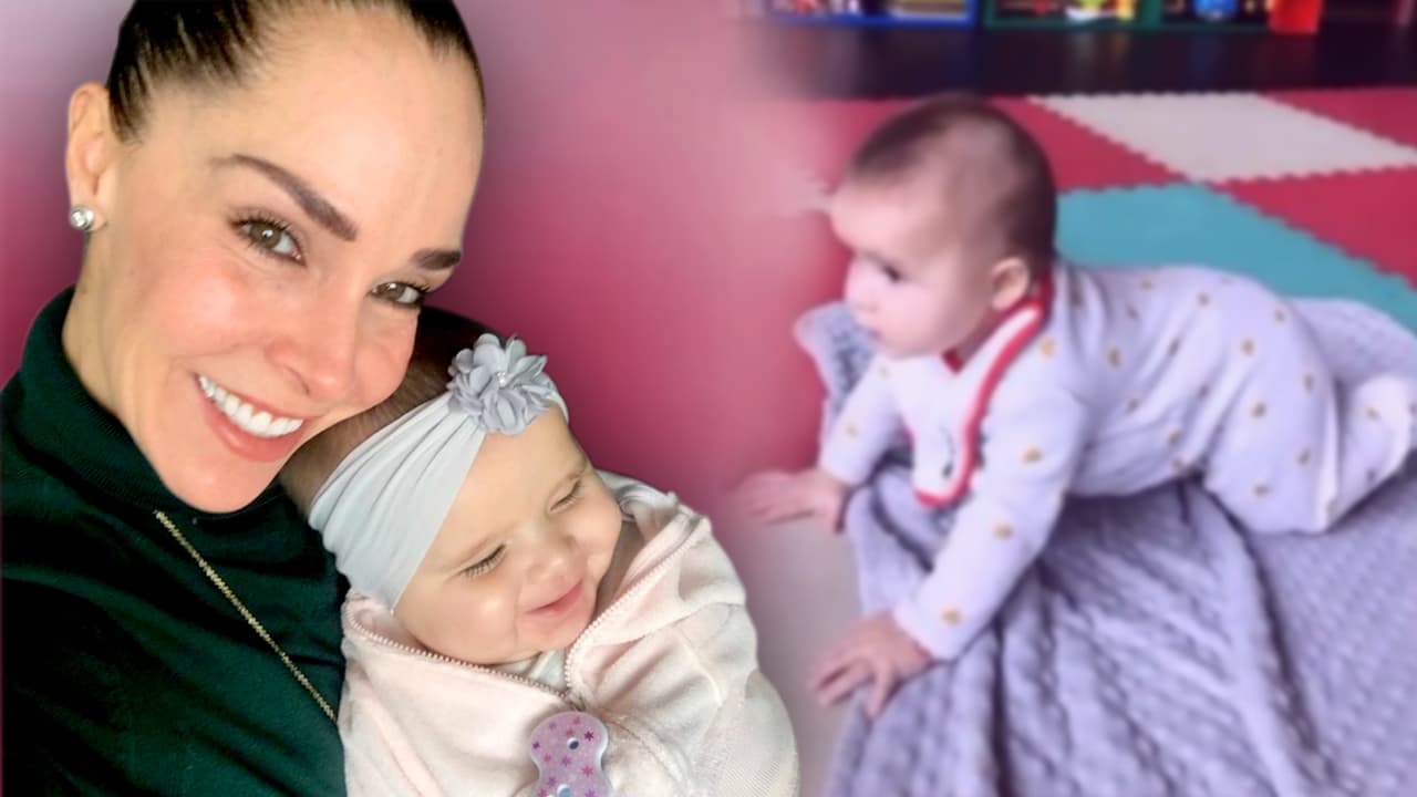 Sharis Cid le enseña a gatear a su nieta Alessia: la bebé ya cumplió seis meses