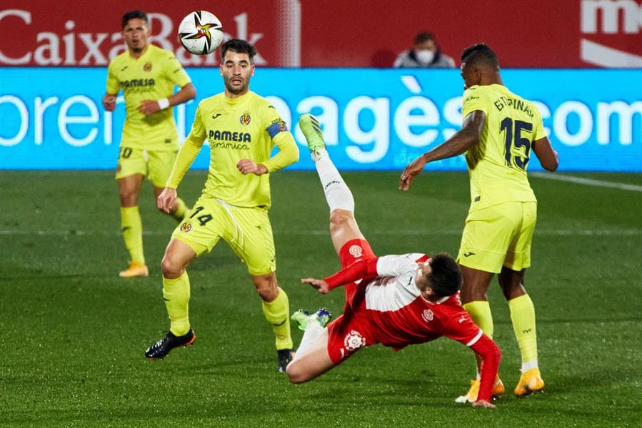 Villarreal le gana por la mínima al Girona 1-0 y califica a cuartos de final de la Copa del Rey. El gol de Jeremy Santos mete a los amarillos a la siguiente ronda.