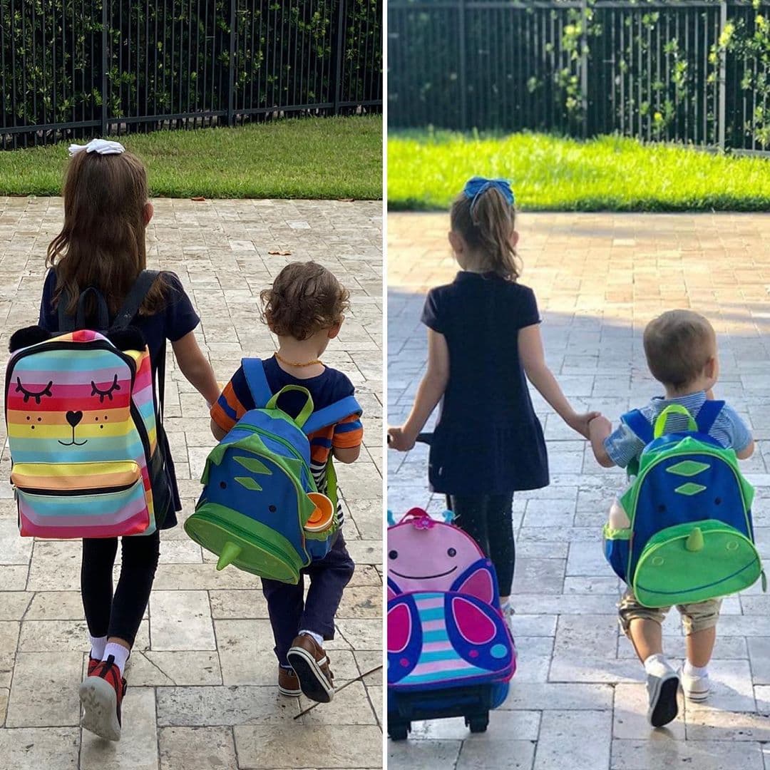 Esta semana arrancó una nueva aventura en la vida de muchos chiquitines, como Michelle y Liam Tacher, quienes, de la mano como el año pasado, vuelven a clases, con todas las precauciones y cuidados ante la pandemia, y rodeados del amor de mamá y papá.