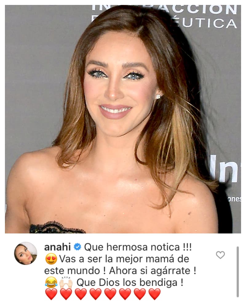 <b><a href="https://www.univision.com/famosos/cambiaron-el-uniforme-por-los-panales-ellos-son-los-rebeldes-que-ya-se-convirtieron-en-padres-fotos" target="_blank">Sus compañeros de RBD </a></b>no tardaron en felicitarla. "¡Qué hermosa noticia! Vas a ser la mejor mamá de este mundo. Ahora sí ¡agárrate! Que Dios los bendiga", le escribió Anahí.