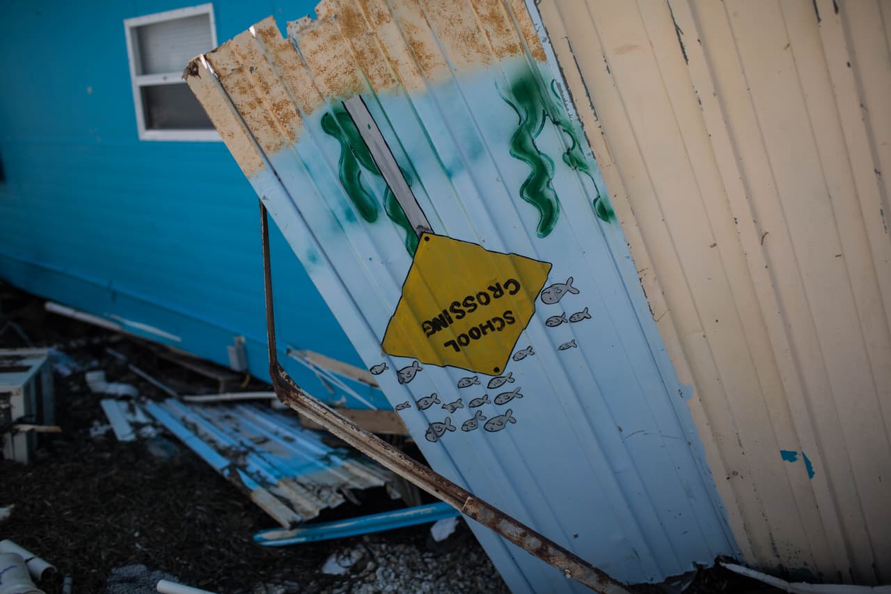 Una puerta del revés en Plantation Key, Florida. Almudena Toral/Univision Digital