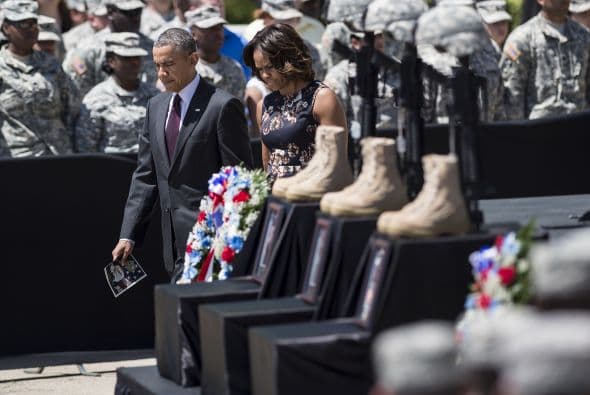 Los Obama de visita en Texas