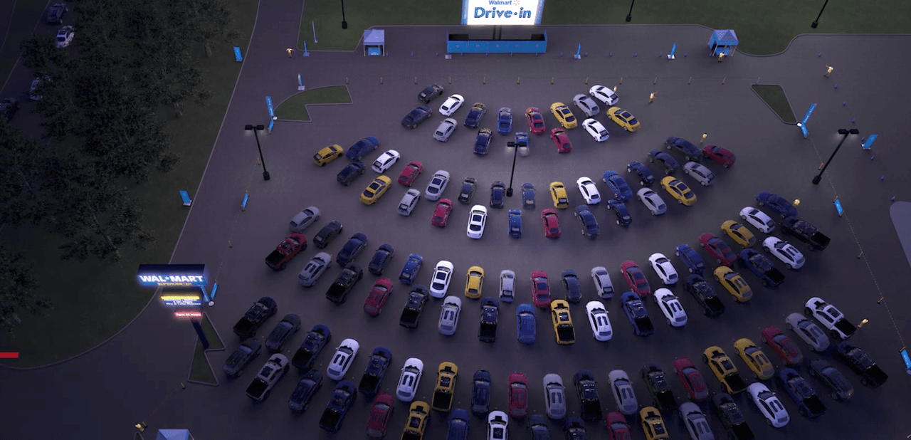 Walmart revela su primer autocine con paradas en Illinois